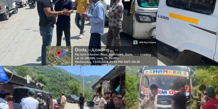 MVD Team books traffic violators on Rajgarh-Shamti route