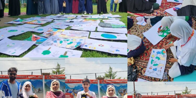 District Admin, DYSSO Bandipora organise Painting Competition under Nasha Mukt J&K Abhiyan