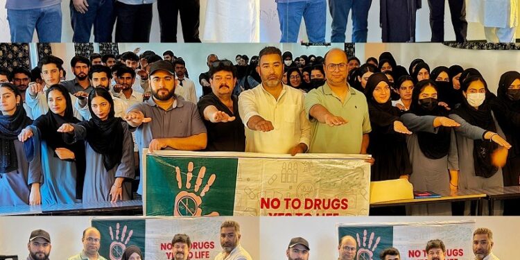 Health Department conducts anti-drug awareness programme at Hussain Paramedical Institute Ghat