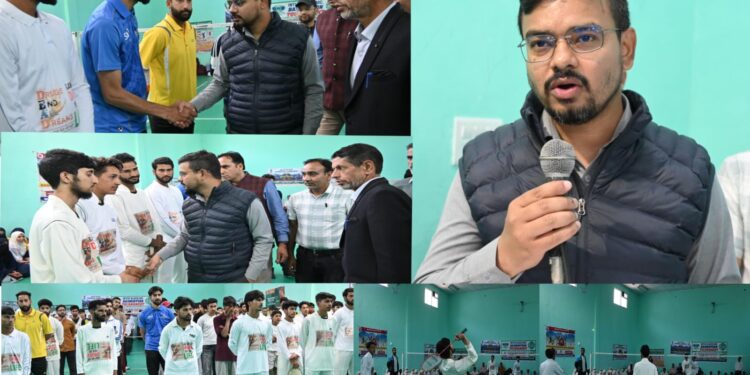 DC Kulgam Kick-Starts Inter-Block/MC Badminton Tournament under Nasha Mukt Bharat Campaign