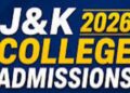 UG Admissions 2026-27 across J&K Degree Colleges commence today