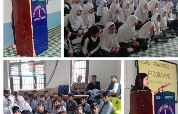 DLSA Ganderbal organises Awareness Programme on Child Rights, Domestic Violence at GBHS Shuhama