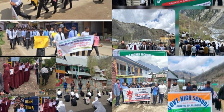 District Admin Bandipora organises Anti-Drug Awareness rallies, IEC activities across Educational Institutions
