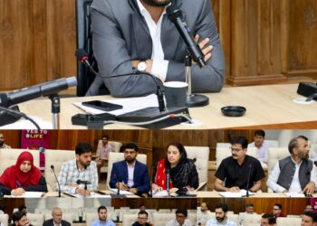 DC Srinagar reviews sector wise implementation of PM SYM, JK Samadhan, PM KMY, Traders & Self-Employment Pension Yojana