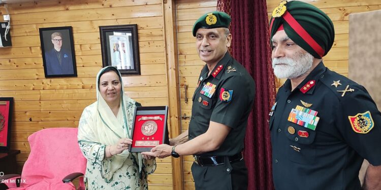 DG NCC calls on Minister Sakeena Itoo at Srinagar