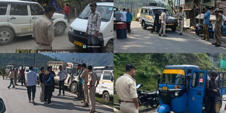 MVD Ramban conducts enforcement drive in Gool-Sangaldan area