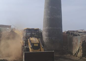 Illegal Brick Kiln demolished in Beerwah Budgam