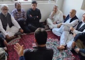 Sakeena Itoo visits Budgam victim’s family