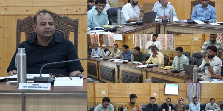 Director RDD Kashmir reviews implementation of Rural Development Schemes in Bandipora