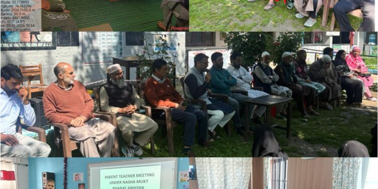 “Parent Teacher Meeting” held across Shopian under 100 Day Nasha Mukt JK Abhiyan