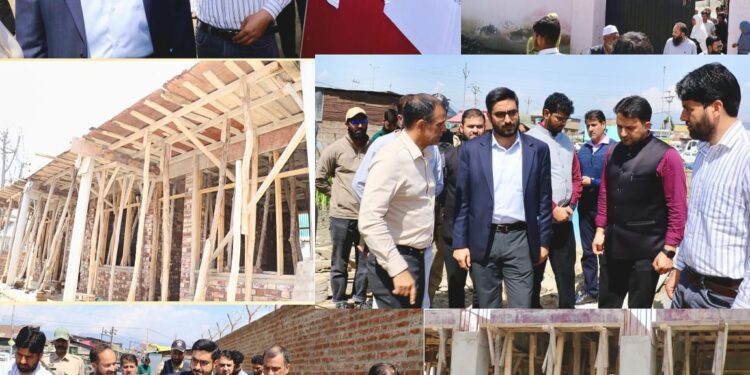 DC Srinagar inspects progress of ongoing works on Revenue Complex Shalteng, GMS Panzinara