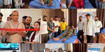 Blood Donation Camp organized at CHC Thathri, 22 units of blood collected