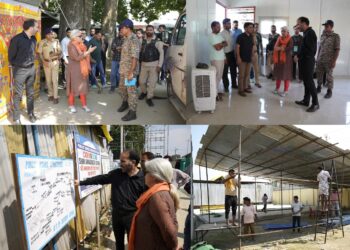 DC Bandipora reviews multi-departmental arrangements at Shadipora transit camp to ensure smooth SANJY-2026