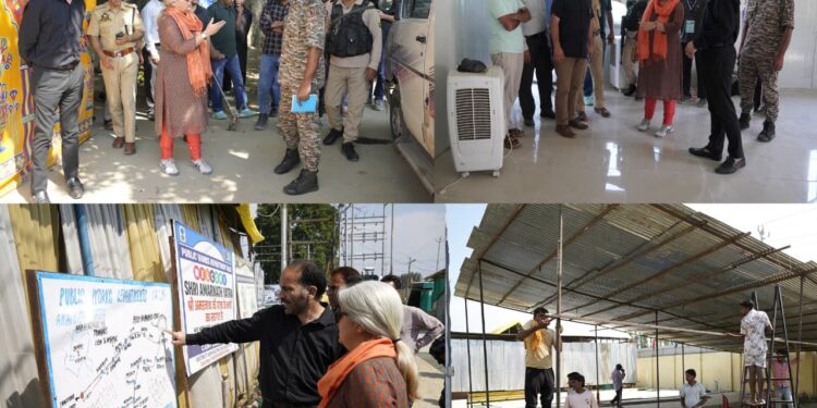 DC Bandipora reviews multi-departmental arrangements at Shadipora transit camp to ensure smooth SANJY-2026
