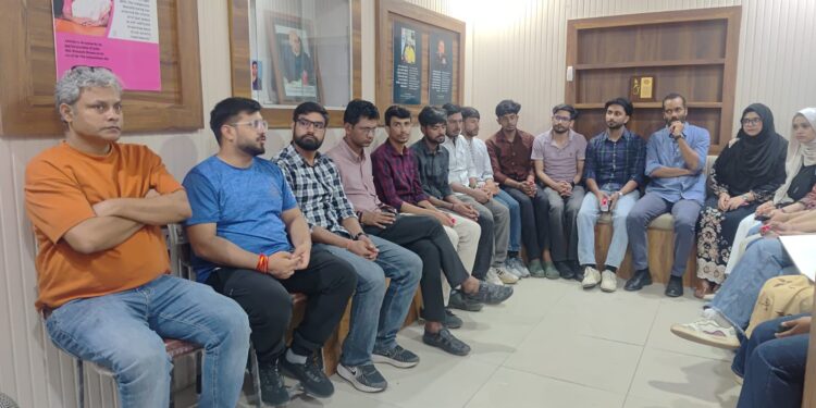 DU, JNU students visit Martyr ADDC Dr Raj Kumar Thapa memorial
