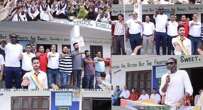 From Cricket Field to Social Cause: Christopher Mpofu promotes drug-free living among students at PM Shri GHSS Khellani
