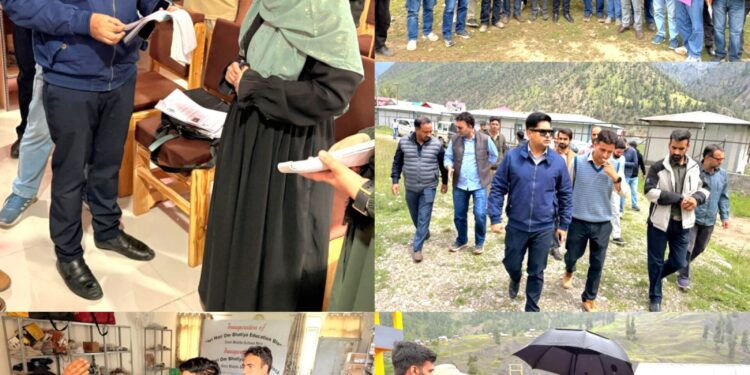Director Skill Development reviews progress of VVP-II in Purana Tulail & Neeru Villages of Gurez Valley