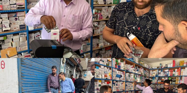SDM leads Joint Drug Enforcement Drive in Zainapora; Medical Shops, Diagnostic Labs sealed for violations