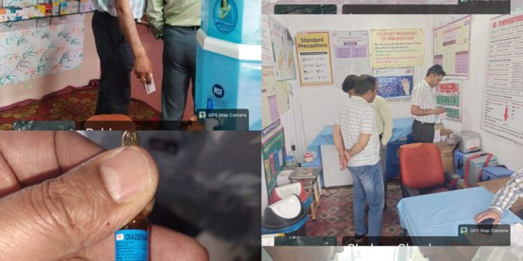 Drug Store Officers conduct inspection of drug stores at PHCs of Kilam, Pahloo in Kulgam