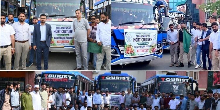 DC Kulgam flags off Farmers’ Exposure Visit to SKUAST-K Shalimar for Capacity Building