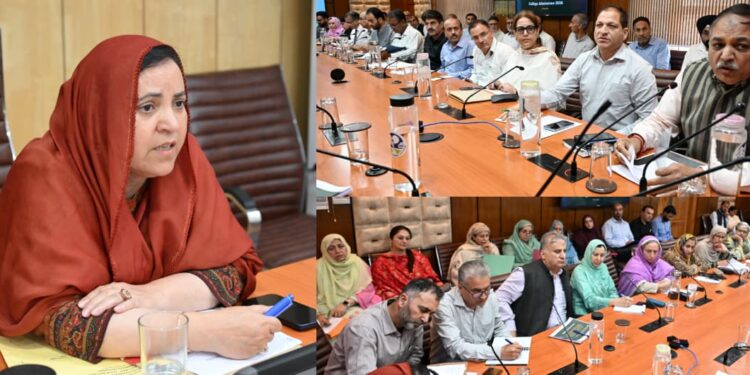 Sakeena Itoo reviews admissions in Govt Degree Colleges across J&K