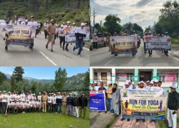 AYUSH Department Shopian organizes ‘Run for Yoga’ at Heerpora ahead of International Day of Yoga