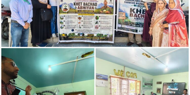 CIPMC Srinagar organizes NPSS Training, Khet Bachao Abhiyan at Sumbal