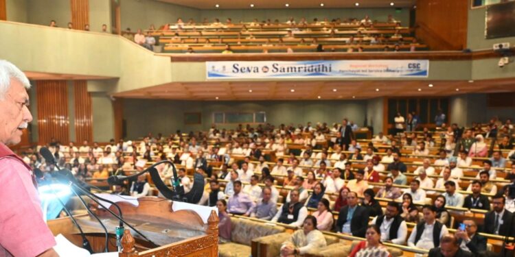 Lieutenant Governor Addressed “Seva Se Samriddhi- Panchayat-led Service Delivery” Regional Workshop organised by Union Ministry of Panchayati Raj and J&K Administration