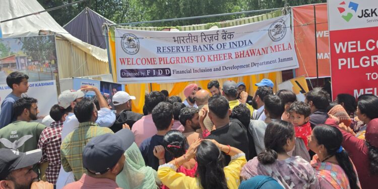 RBI Jammu sets up financial awareness stall at Kheer Bhawani mela
