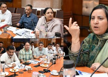 Sakeena Itoo reviews progress on SSH OPD complex, GMC Srinagar MFC, SDH Pahalgam’s additional 50-bedded building