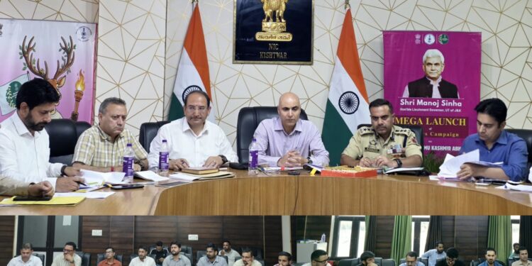 DC Kishtwar chairs district-level NCORD meeting, calls for strengthened action to make Kishtwar drug-free