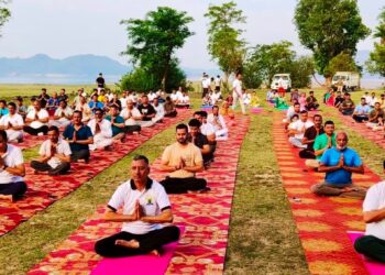 Kathua admin organises Yoga session at picturesque Purthu, Basohli