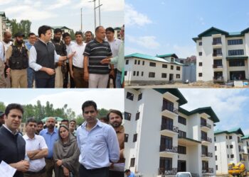 DC Budgam reviews progress of Transit Accommodation Project for PM Package Employees at Kakanmaran