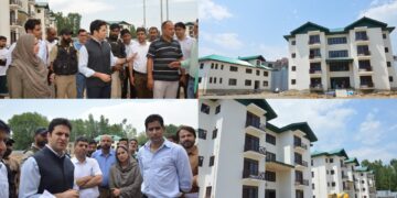 DC Budgam reviews progress of Transit Accommodation Project for PM Package Employees at Kakanmaran