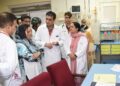 Sakeena Itoo visits Children Hospital Bemina on Doctors’ Day