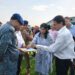 Chandraker Bharti inspects proposed site for NDRF Battalion Headquarters at Bela Manohar, Samba