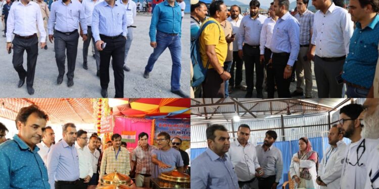 DC Ramban reviews arrangements at Lamber Yatra Camp, stresses quality and timely services for SANJY-2026 pilgrims