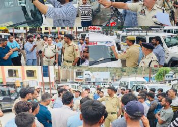 MVD Kishtwar, J&K Police conduct road safety awareness, vehicle fitness drive at Padder