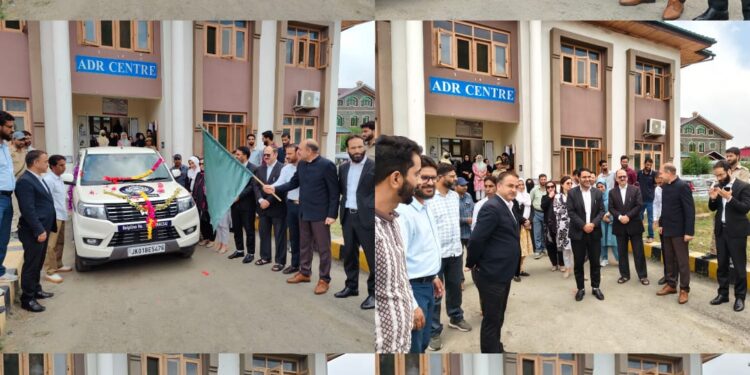 Chairman DLSA Pulwama flags off Multi-utility Vehilcle for Legal Aid Outreach