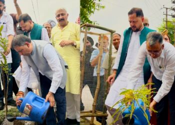 MLA Dr Bharat Bhushan, DC Rajesh Sharma lead ‘Ek Ped Maa Ke Naam’ campaign to promote environmental conservation