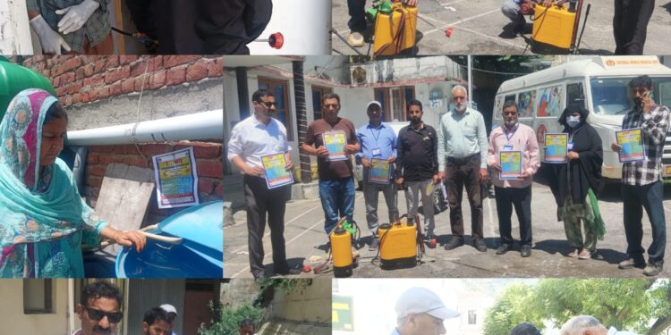 Anti-larval drive and dengue awareness campaign conducted at DC and CMO office premises