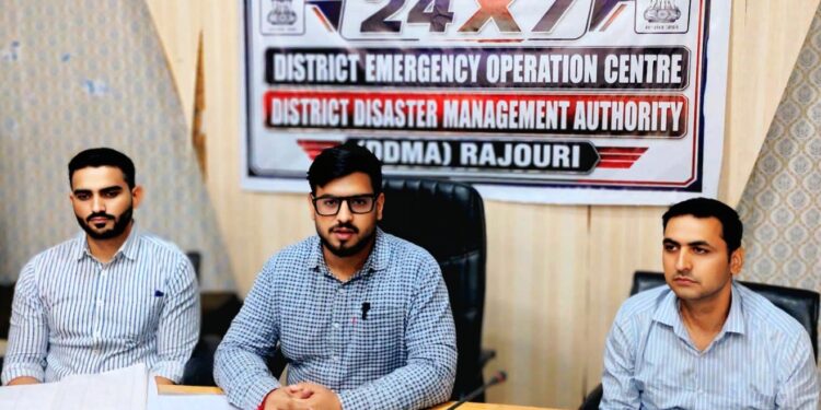 DC Rajouri addresses press conference, assures full support to flash flood-affected families
