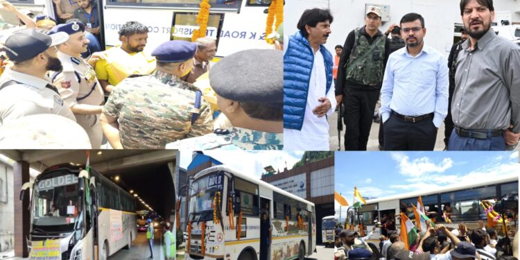 District Admin Kulgam extends Warm Welcome to First Batch of SANJY Pilgrims at Navyug Tunnel