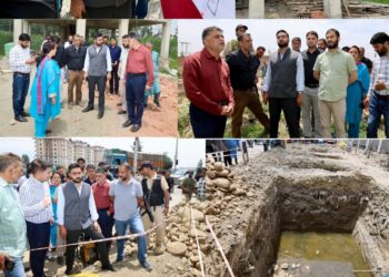 DC Srinagar inspects key ongoing development works at Children’s Hospital Bemina and Revenue Complex Shalteng