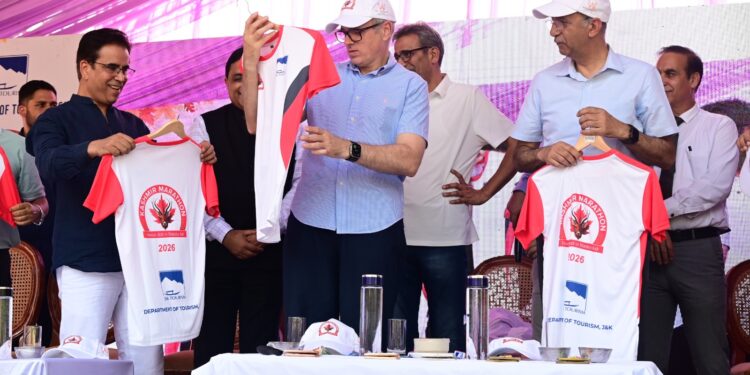 CM Omar Abdullah unveils official merchandise for Kashmir Marathon 2026, launches promotional campaign for the event