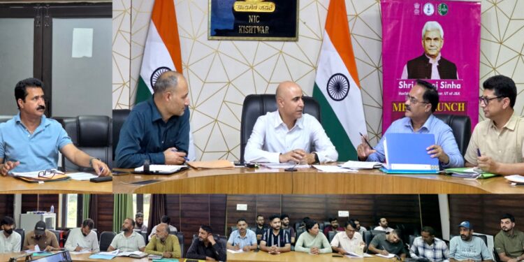 DC Kishtwar reviews progress of Jal Jeevan Mission schemes, directs early completion