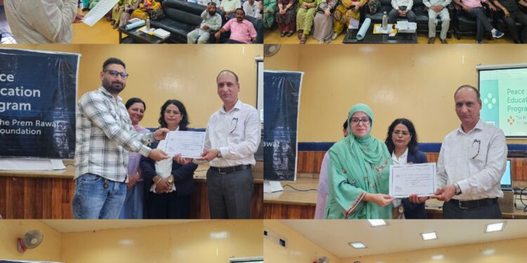 5-Day Peace Education Programme Workshop concludes successfully at Town Hall Doda
