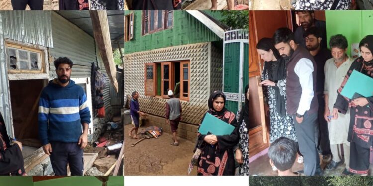 DLSA Ganderbal assesses cloudburst damage at Pehlipora, assures Legal Support to Victims under NALSA