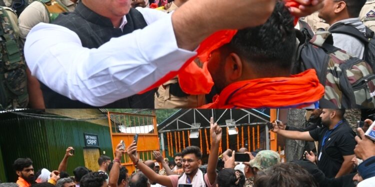 First batch of Shri Amarnath Ji Yatra 2026 pilgrims arrives at Base Camp Nunwan