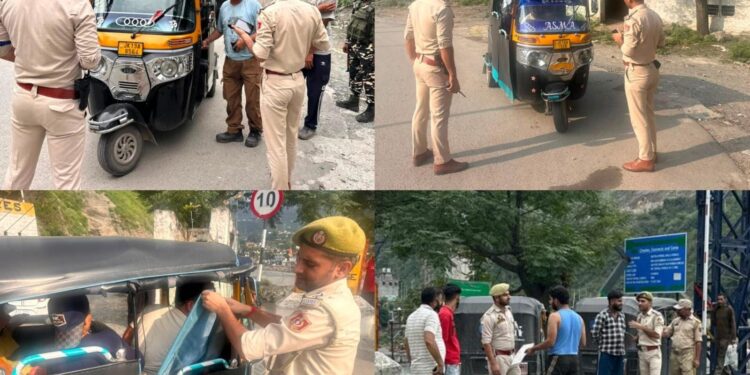 Motor Vehicles Department, District Police conduct special drive in Ramban; 28 vehicles fined